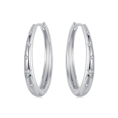 925 Sterling Silver Earrings with Pavé Setting CZ for Women - 0