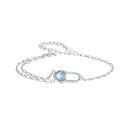 925 Sterling Silver Aquamarine Bracelet for Women-1
