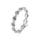 925 Sterling Silver Ring with Pavé Setting CZ - Size 6.0 - Oxidized Silver-3