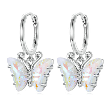 925 Sterling Silver Earrings with Resin, 23x13mm, Plated Platinum for Women - 0