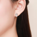 925 Sterling Silver Plated Platinum Gold Earrings for Women-5