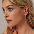 S925 Sterling Silver Enamel Platinum Plated Earrings 13*2mm for Women-7