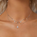 925 Sterling Silver 400mm CZ Pavé Setting Necklace for Women-6