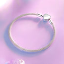 925 Sterling Silver Bracelet 17.0cm Inner Diameter for Women-3