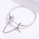 925 Sterling Silver Bracelet 17cm for Women-5