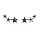 S925 Oxidized Silver Pavé CZ Earrings for Women-1