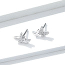 925 Sterling Silver Earrings with Pavé Setting CZ - 0.6*0.9cm-5