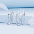 925 Sterling Silver Pavé Setting CZ Earrings for Women-3