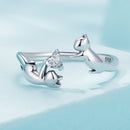 925 Sterling Silver 3mm Pavé Setting CZ Ring-3