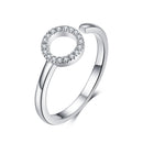925 Sterling Silver Ring with Pavé Set CZ-1