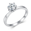 925 Sterling Silver Plated Moissanite Ring Size 6-2