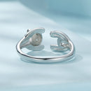 925 Sterling Silver Enamel Process Pavé Setting CZ Ring for Women-1