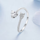 925 Sterling Silver Oxidized Pavé Setting CZ Ring-2