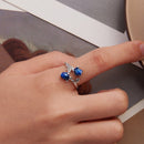 925 Sterling Silver Enamel 0.15cm Ring for Women-5