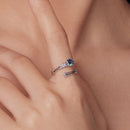 925 Sterling Silver Ring with Heart Design, 0.55cm Heart Size, Women’s Jewelry-6
