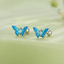 925 Sterling Silver Earrings with Enamel and CZ for Women-5