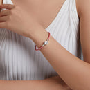 925 Sterling Silver Oxidized Leather Bracelet 17cm for Men-6
