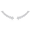 925 Sterling Silver Earrings with Pavé Setting CZ - 2.9*0.7cm-1