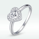 925 Sterling Silver Love CZ Ring Size 6.0 for Women-2