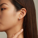 925 Sterling Silver Stud Earrings with CZ in Pavé Setting-5