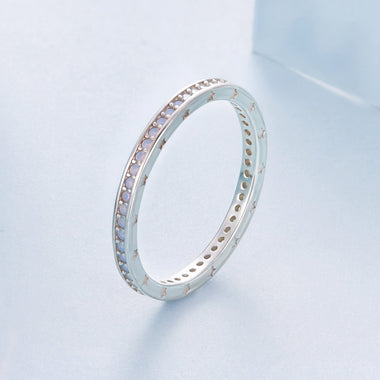 925 Sterling Silver Nano Opal Ring Size 6.0 for Women