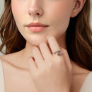 925 Sterling Silver Transparent Glass Ring for Women-6