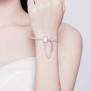 925 Sterling Silver Bracelet 17cm for Women-4