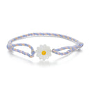 925 Sterling Silver Plated Platinum Deep Seashell Bracelet 24cm Adjustable for Women-4