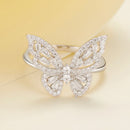925 Sterling Silver White Gold Plated 1.9mm CZ Pavé Setting Ring Size 7 for Women-4