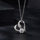 925 Sterling Silver Moissanite Necklace with Pendant and White Gold Plating for Women-3