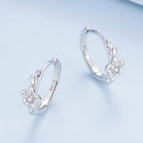 925 Sterling Silver Earrings with Zircon and Platinum Plating-4