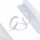925 Sterling Silver Earrings with Pavé Set CZ-5