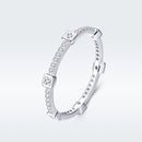925 Sterling Silver Ring with Pavé Setting CZ - Size 6.0-4