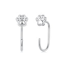 925 Sterling Silver Plated White Gold Earrings for Women-2