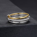 925 Sterling Silver Moissanite Ring 0.005ct Size 6 for Women-3
