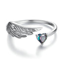 925 Sterling Silver Transparent Glass Ring for Women-2