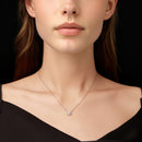 925 Sterling Silver 0.5 Carat Moissanite Necklace in White Gold Plating for Women-5