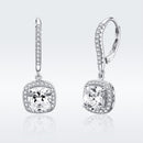925 Sterling Silver Plated Gold Pavé Setting CZ Earrings for Women-4