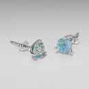 925 Sterling Silver Oxidized CZ Earrings-5