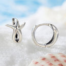 925 Sterling Silver Oxidized Silver Earrings 1.2*1.5cm for Women-2