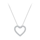 S925 Sterling Silver Necklace with Moissanite, 400mm + 50mm, Platinum Plated, Women-1