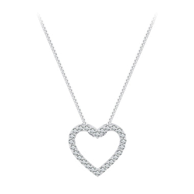 S925 Sterling Silver Necklace with Moissanite, 400mm + 50mm, Platinum Plated, Women