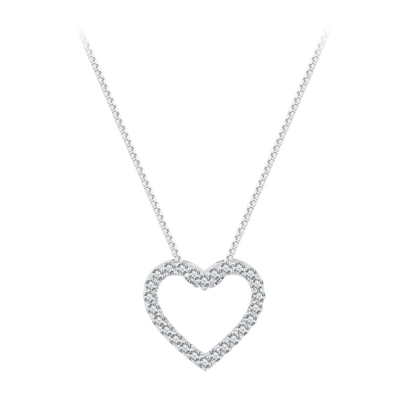 S925 Sterling Silver Necklace with Moissanite, 400mm + 50mm, Platinum Plated, Women