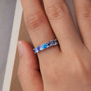 925 Sterling Silver Ring with White Gold Plating for Women, Size 6.0-5