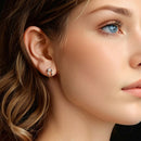 925 Sterling Silver 0.40 Carat Moissanite Earrings for Women-9