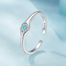 925 Sterling Silver Synthetic Turquoise Pavé CZ White Gold Plated Pendant 0.4x0.5cm for Women-2