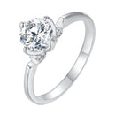 925 Sterling Silver 1.0 Carat Moissanite Ring in Size 8-2