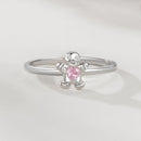 925 Sterling Silver White Gold Plated Pavé Setting CZ Ring-3