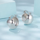 925 Sterling Silver Plated White Gold Earrings 1.4 x 1.0 cm for Women-3