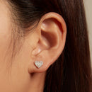 925 Sterling Silver Earrings with Pavé Set CZ-6